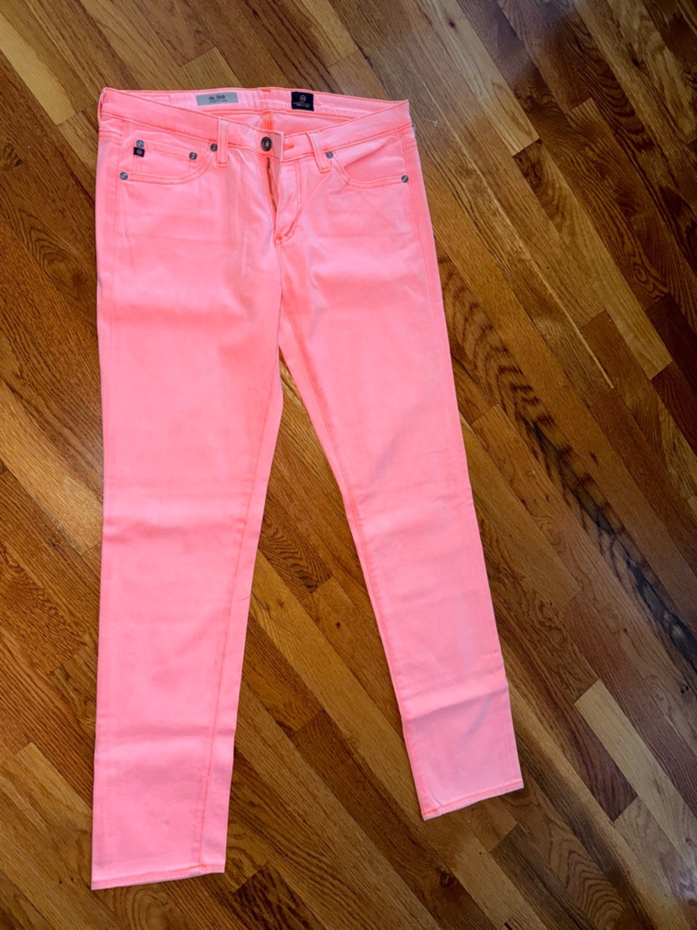 Ag Adriano Goldschmied Neon Pink Skinny Jeans